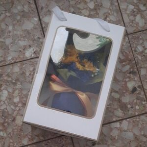 Decorative "Eternal" Blue Bouquet Gift Box with Ribbon